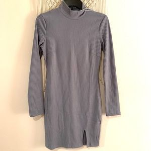 Blue Turtleneck Dress